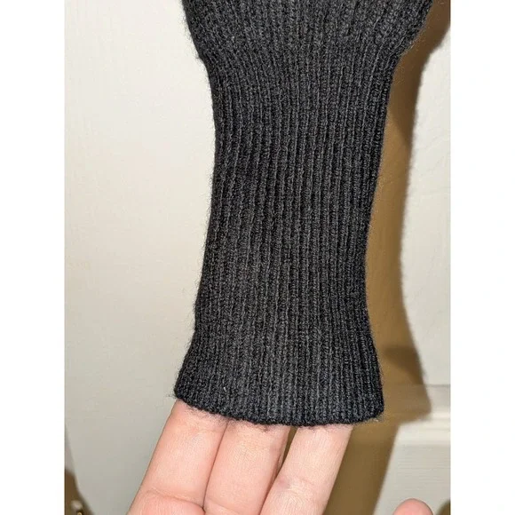 Madewell XXS Black‎ Sweater Square Neck Ribbed Knit Balloon Long Sleeve NWT $118 - Picture 10 of 12